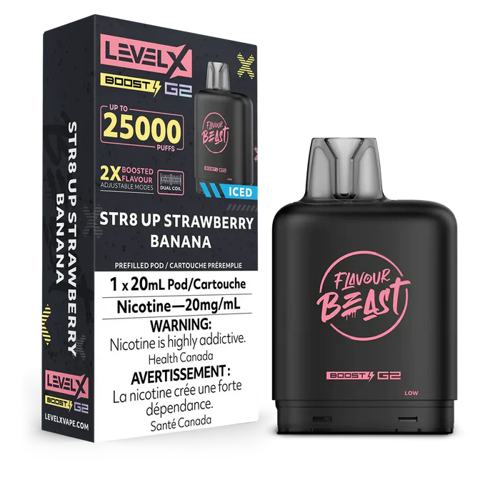 Flavour Beast Level X 25000 puffs STR8 Up Strawberry Banana