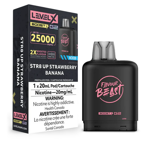 Flavour Beast Level X 25000 puffs STR8 Up Strawberry Banana