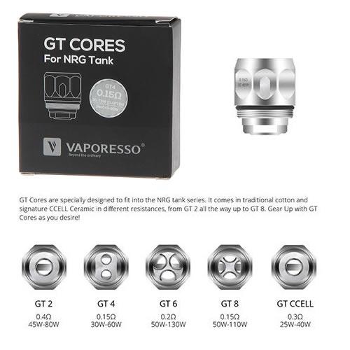 VAPORESSO GT COILS FOR NRG TANK/BABY BEAST