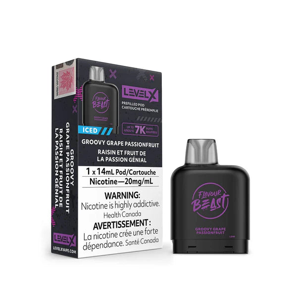Level X disposable pods - Groovy Grape Passionfruit